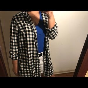 Black and White Checkered Flannel